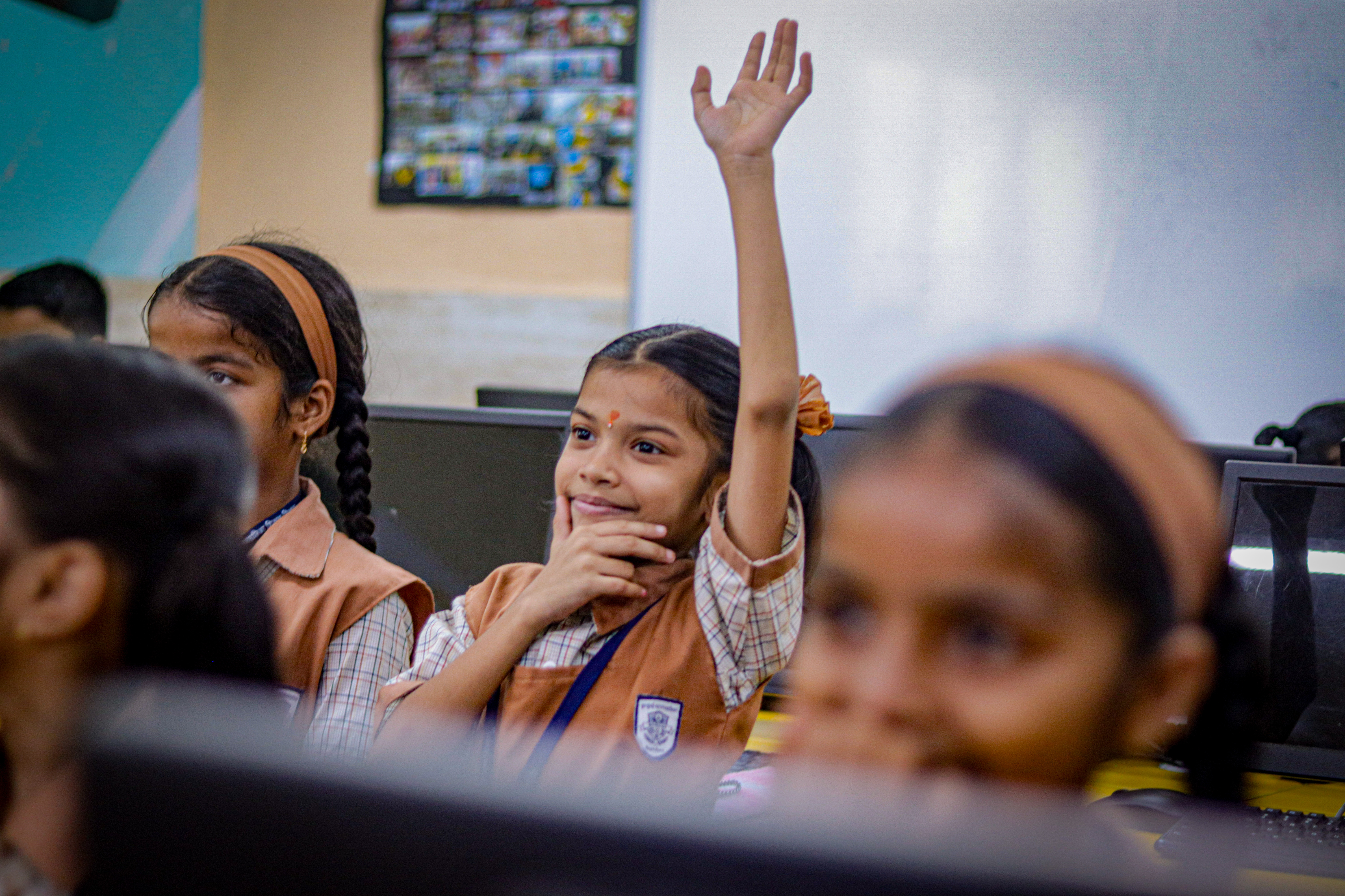 Student actively participating in Digital Literacy computer lab